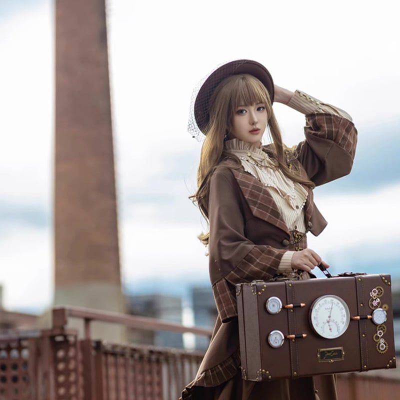 スチームパンク steampunk ショートジャケットのみ 羽根ブローチ付き