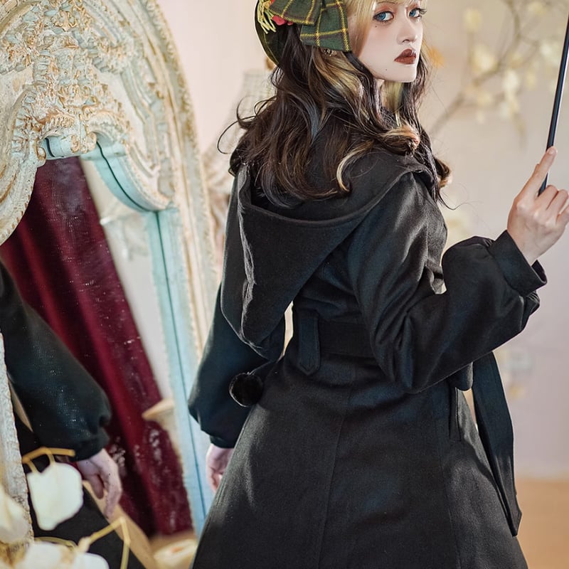 納期40日】ゴスロリ レトロ ブリティッシュ ケープコート アウター