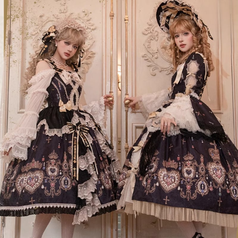 クラシカルロリータ クラロリ ワンピース のみ 4色 ロング丈