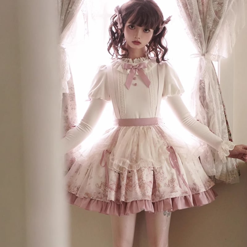 甘ロリ スカート のみ フリル ミニ丈 ショート丈 膝上 お嬢様