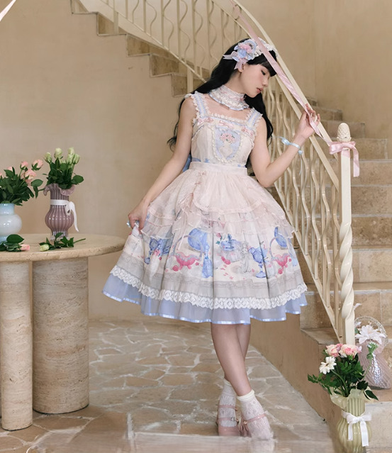 甘ロリ ロリータファッション エプロン のみ 花びら レース お嬢様