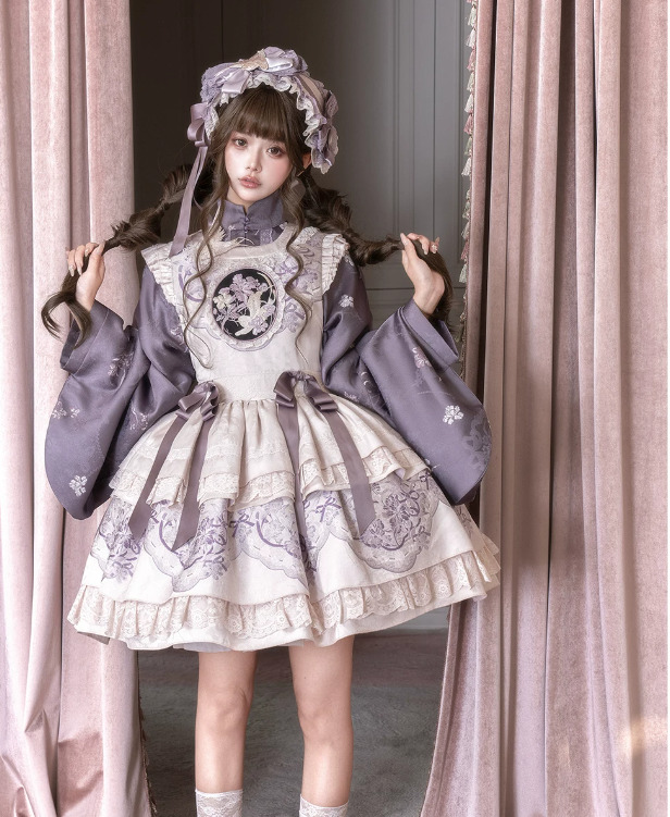一部納期1ヶ月半】華ロリ 中華ロリ トップス + ジャンパースカート 2点