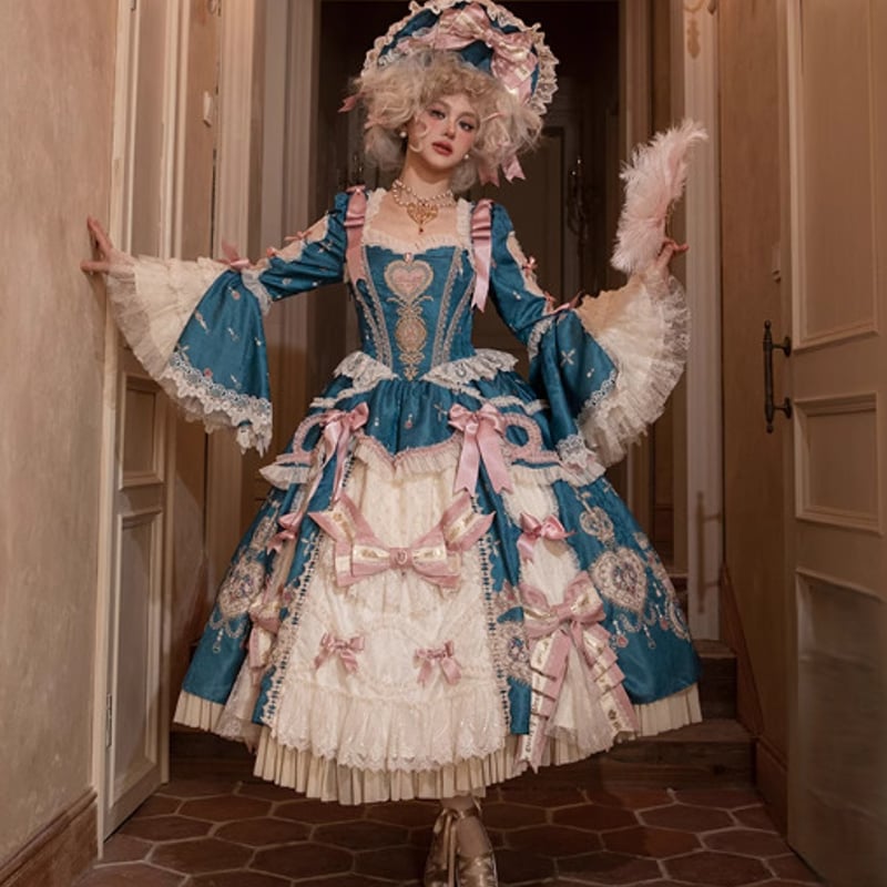 クラシカルロリータ クラロリ ワンピース のみ 4色 ロング丈 オープン