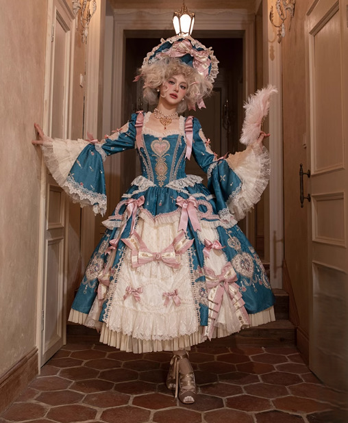 クラシカルロリータ クラロリ ワンピース のみ 4色 ロング丈 オープン