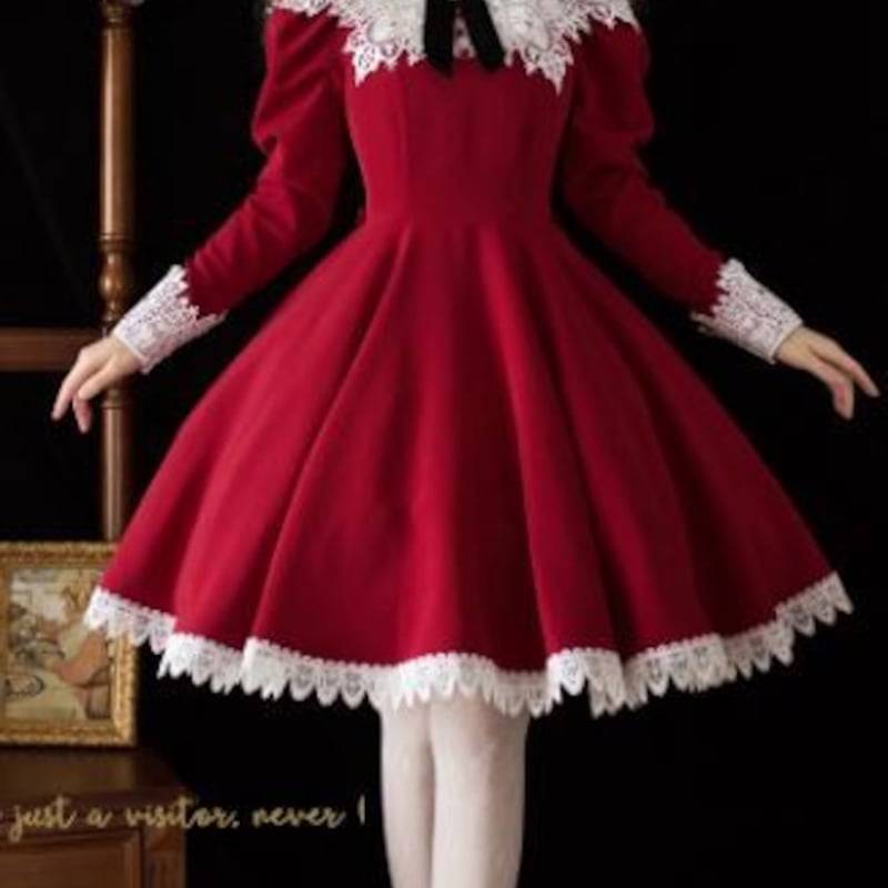 ロマンスグランジ クラロリ♡ローズ柄レースイレヘムミニワンピ ベージュ系 総レースクラシカルワンピース(NO.061020)【WHITE】 | Dress