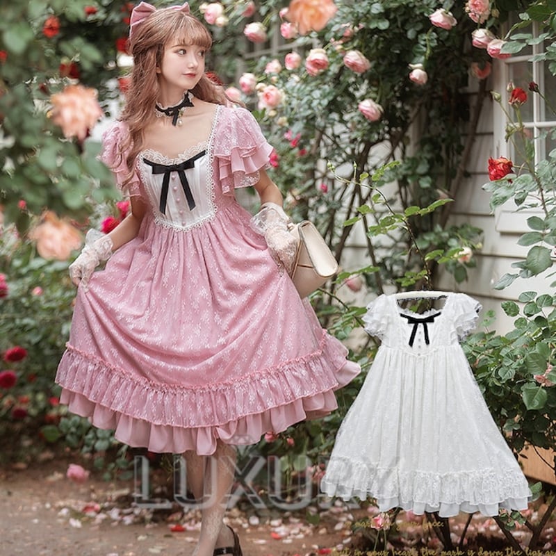 ドレスワンピース 2色 unideer 春夏 ワンピのみ 半袖 ミディアム丈