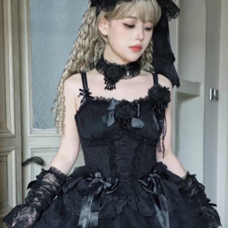 キャミソール コルセット ゴシック ロリータ グランジ 姫ギャル ロリータファッション 甘ロリ キャミソール コルセット ベスト のみ 4