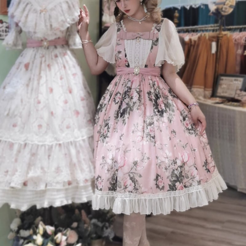 納期40日】クラシカルロリータ クラロリ ワンピース +ウエストベルト