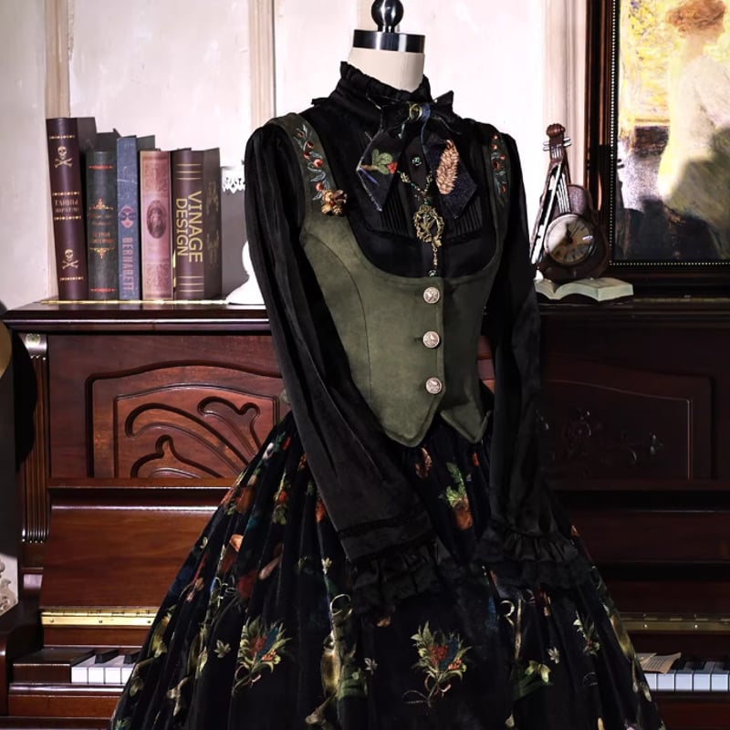 クラシカルロリータ クラロリ ベスト のみ 刺繍 ヴィンテージ
