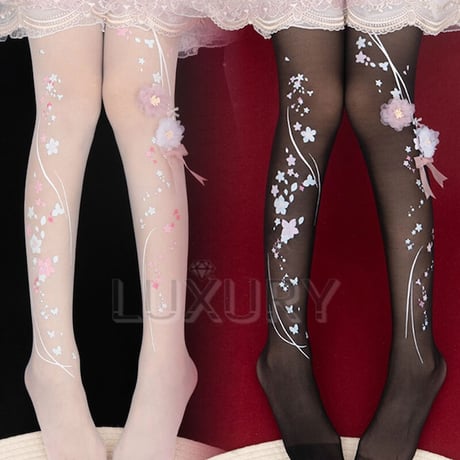 クラロリ向きプリントタイツ 2点セット プリントタイツ 2色