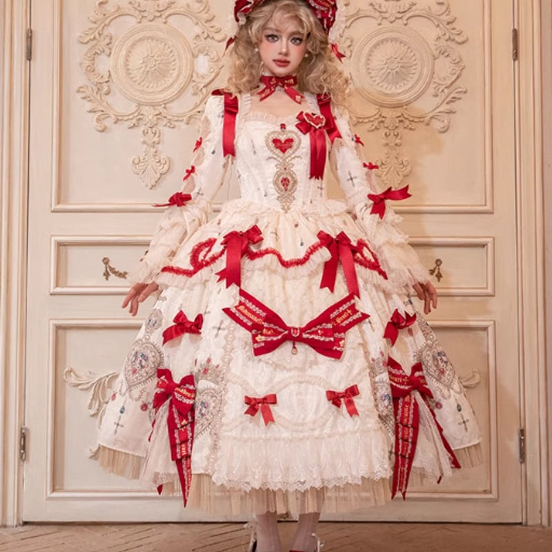 クラシカルロリータ クラロリ ワンピース のみ 4色 ロング丈 オープン
