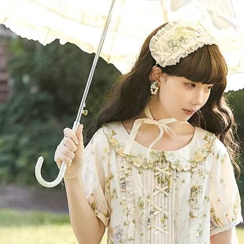 ヘッドドレス 2色 NyaNya 春夏 通年 春秋 リボン フリル レース