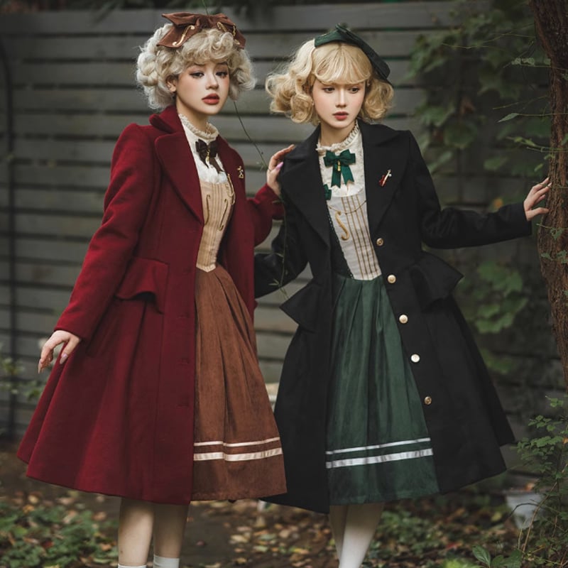 納期40日】 クラロリ ロリータ ウールコート レディースファッション