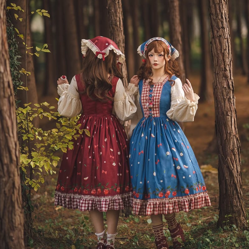 ロリータファッション ワンピース のみ バイエルン民族風 アップル