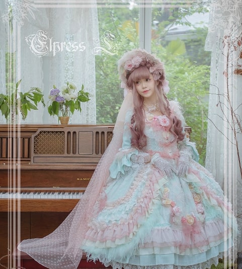 ベール 2色 Elpress クラシカル クラロリ 姫ロリ ヘッドドレス 甘ロリ