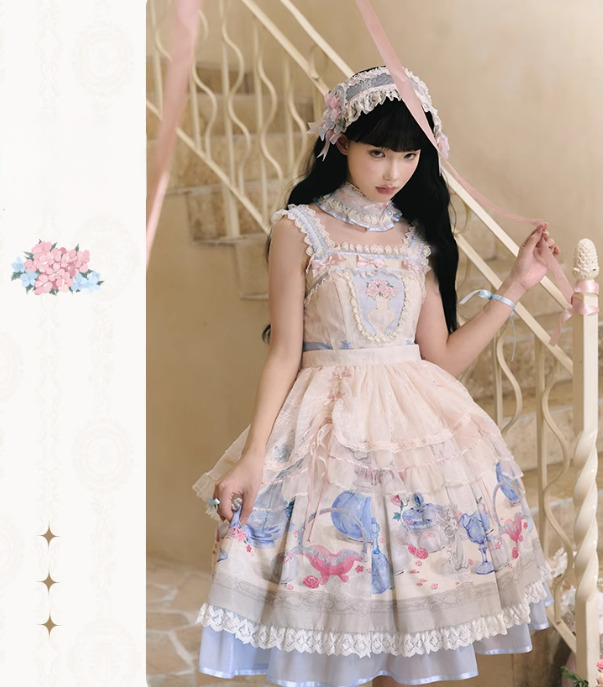 甘ロリ ロリータファッション エプロン のみ 花びら レース お嬢様