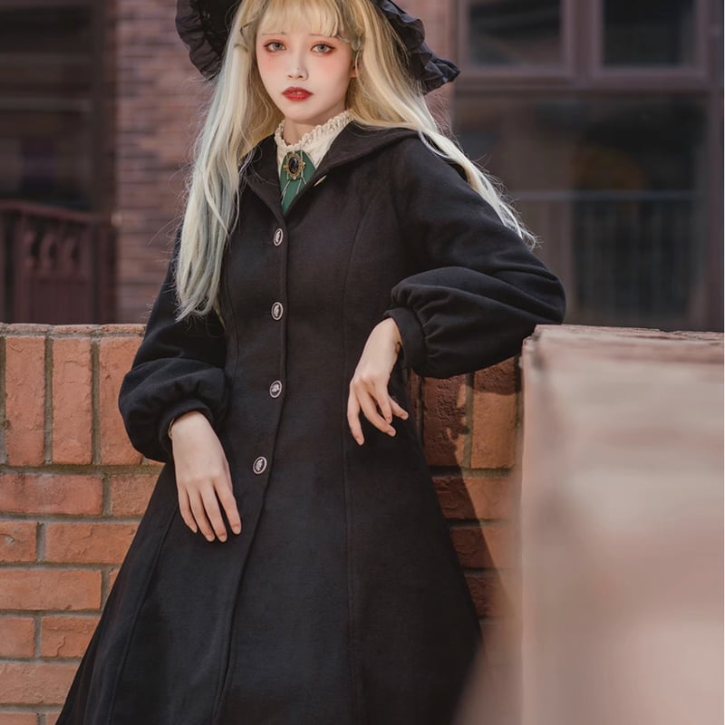 納期40日】ゴスロリ レトロ ブリティッシュ ケープコート アウター