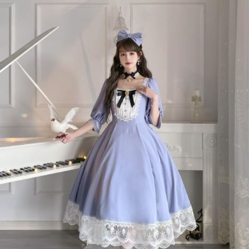 ドレスワンピース 4色 unideer ワンピースのみ 五分袖 ロング フレア