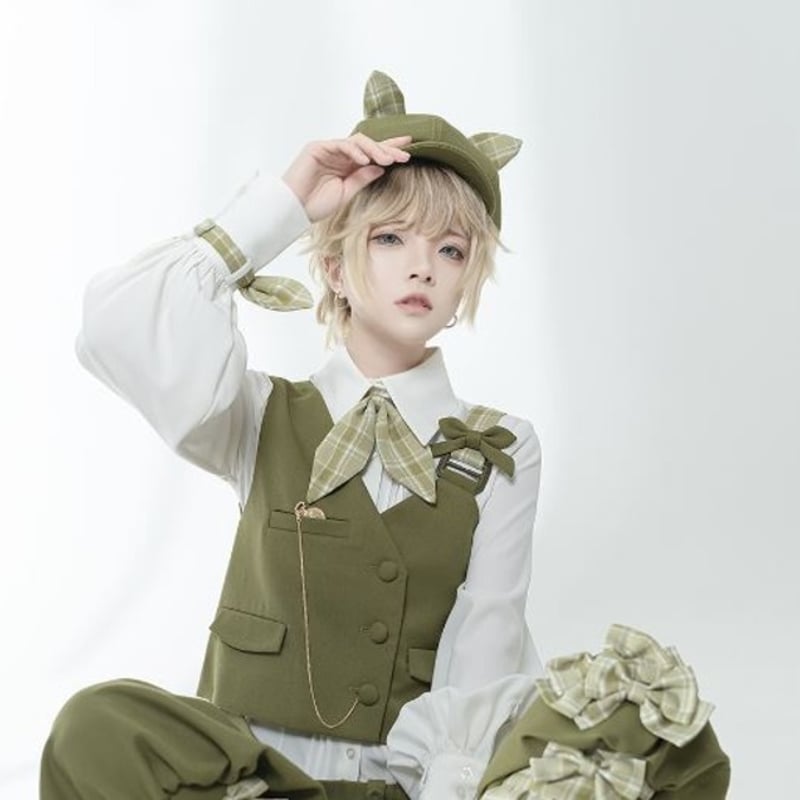 希少ウィアード　ロカビリーキャスケット ロジータ ROJITA ビジュベルト付きシャギーライクキャスケット