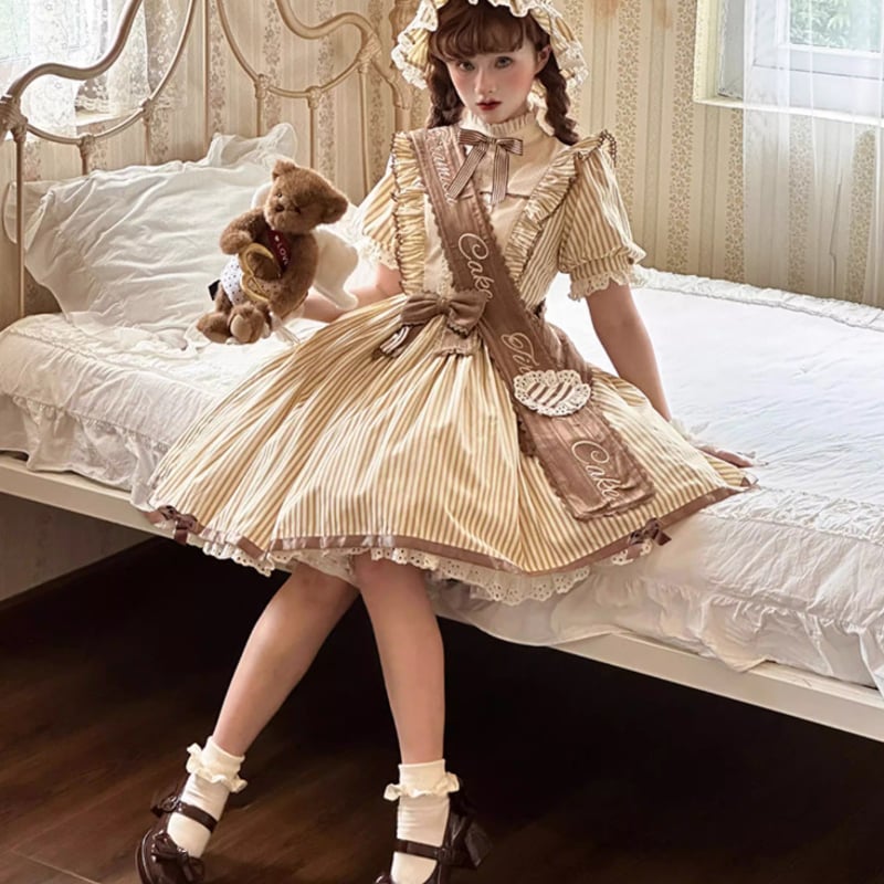ロリータファッション 甘ロリ ワンピース のみ チョコレート チョコ