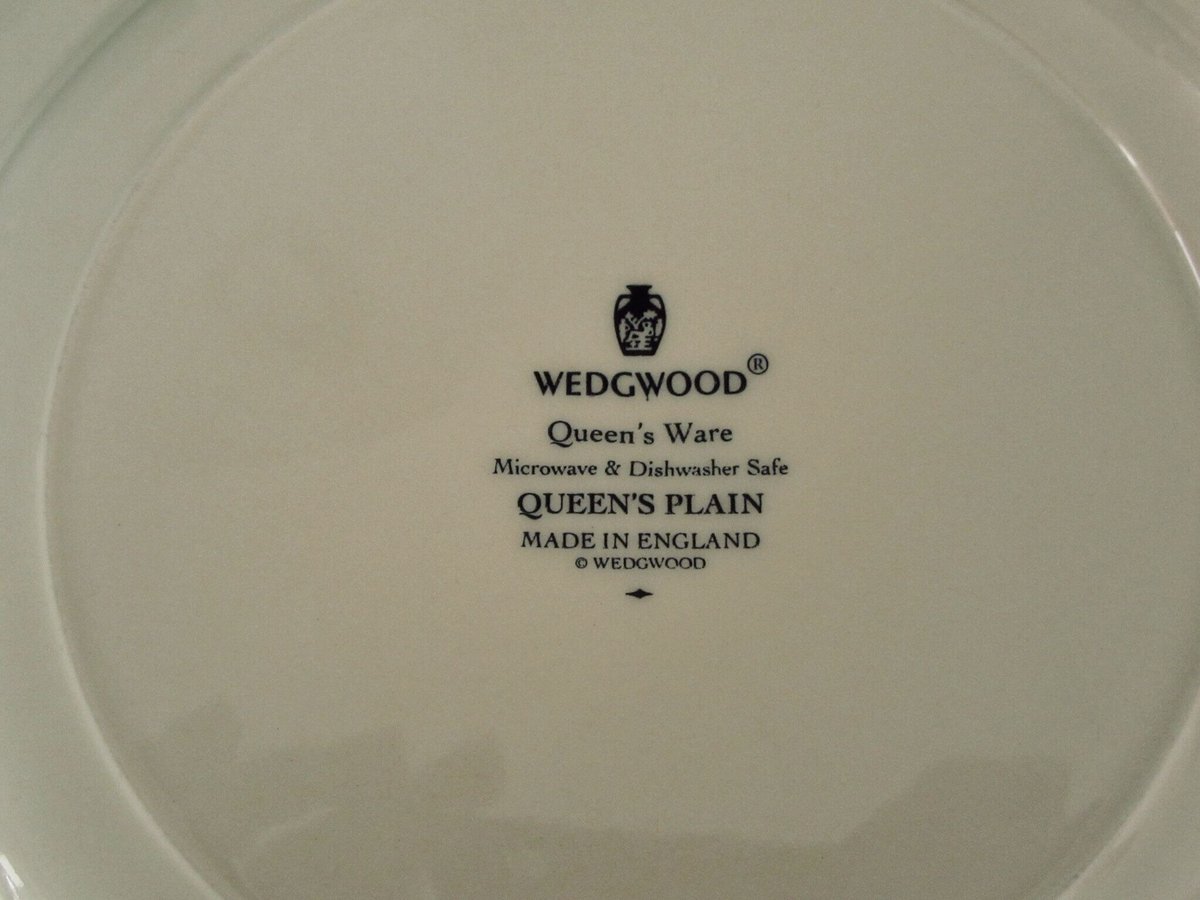 美品】ウェッジウッド☆クイーンズプレーン☆花リムディナー皿5枚