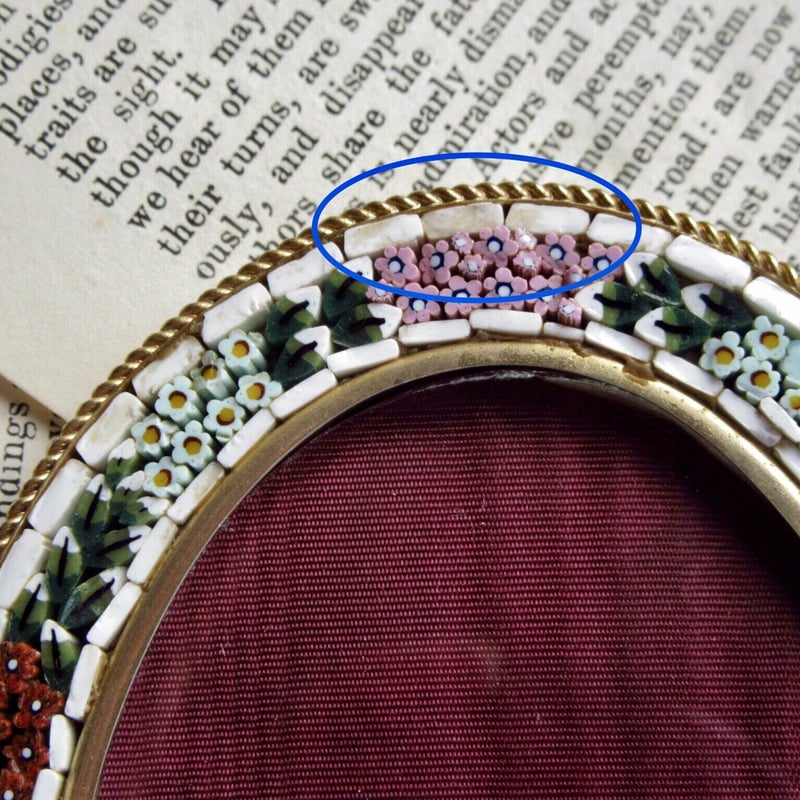 ミニフォトフレーム ミクロモザイク イタリア製 未使用 ヴィンテージ