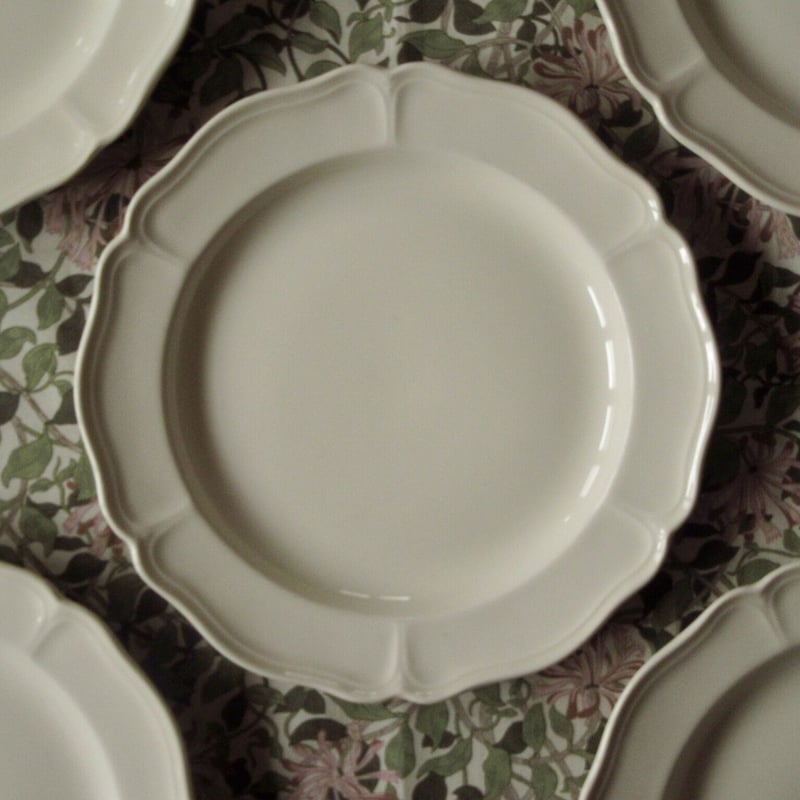 希少品】ウェッジウッド クイーンズプレーン WEDGWOOD 花リム 3種×2