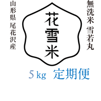 定期便 無洗米5kg（令和7年産雪若丸）