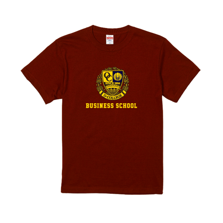 O-COLLEGE　Tee　バーガンディー