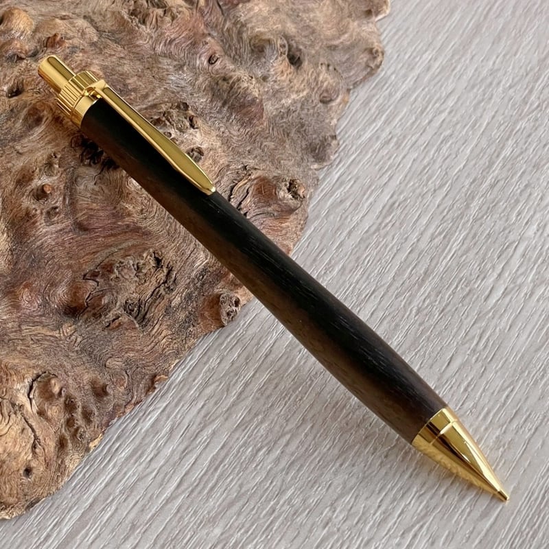 黒柿 / UMA 木軸シャープペンシル / ゴールド金具 【一点もの！509127