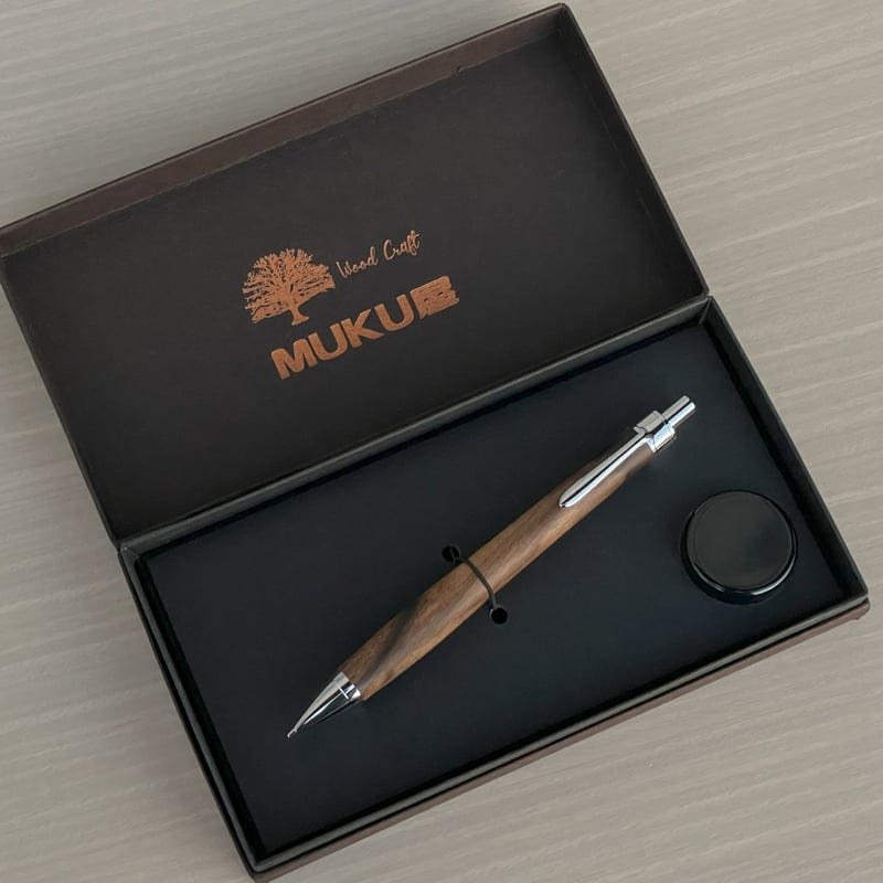 97 ペン工房翌檜 黒柿 木軸シャーペン 木軸ボールペン 無垢材 木材