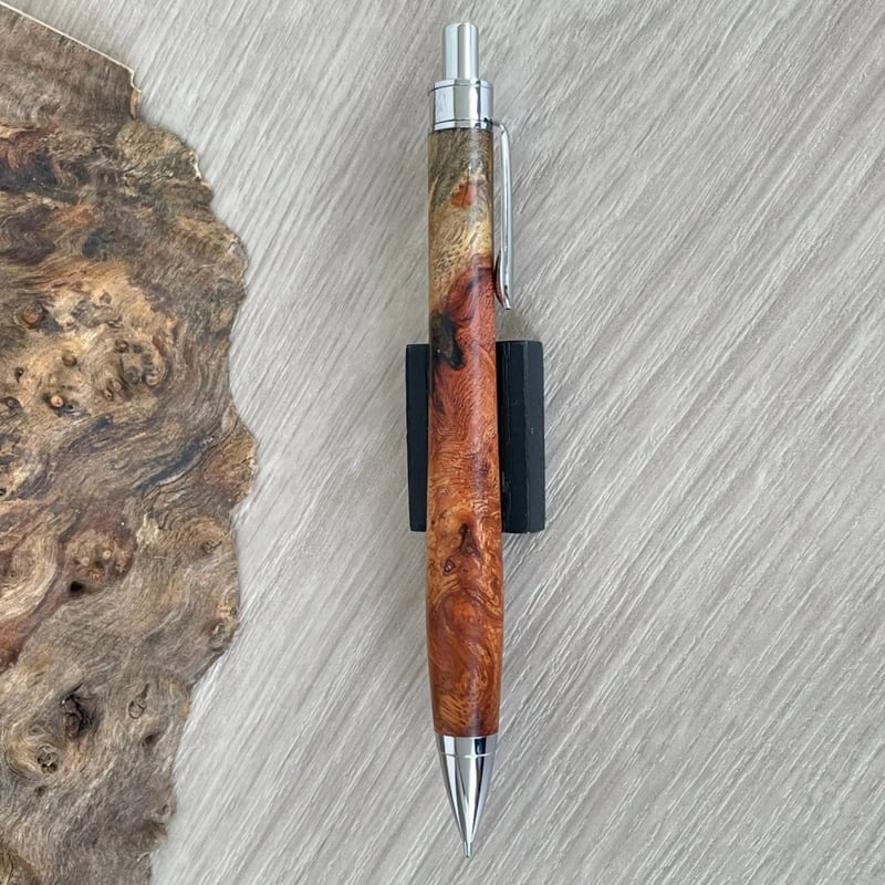 花梨瘤紅白 / UMA12 木軸シャープペンシル (509125) 【一点もの