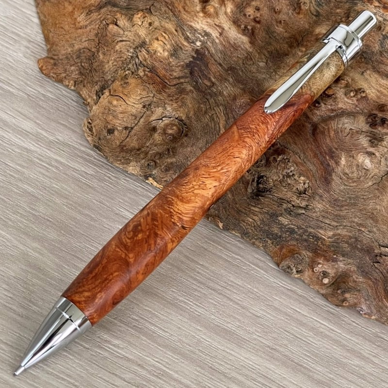 花梨瘤紅白 / UMA12 木軸シャープペンシル (509125) 【一点もの