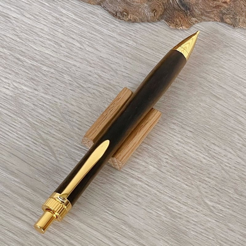 黒柿 / UMA 木軸シャープペンシル / ゴールド金具 【一点もの！509127