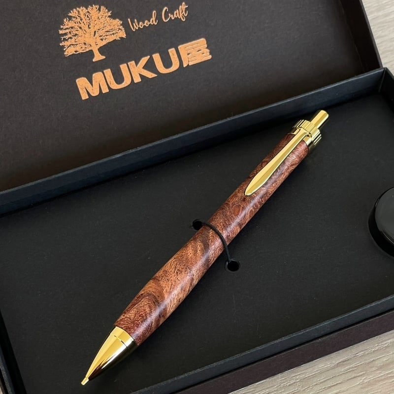 特上 ローズウッド瘤 (Rosewood burl) 紫檀瘤 / UMA 木軸シャープ