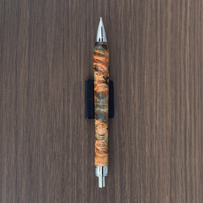 189ポプラ瘤スタビ　木製シャーペン　最強低重心溝付き　ステンレス 485ポプラ瘤スタビ 木製シャーペン 最強低重心R ステンレス