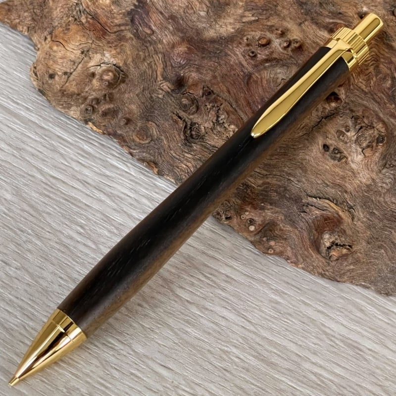 黒柿 / UMA 木軸シャープペンシル / ゴールド金具 【一点もの！509127
