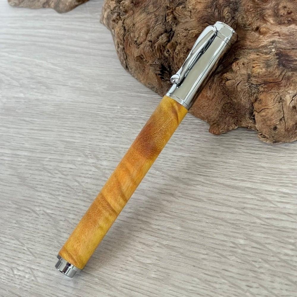 GOLDスタビライズドウッド・ポプラ瘤杢 / Cam 木軸万年筆 508223