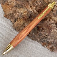 [木軸ペン] 黒柿シャープペンシル & チューリップウッドショートボールペン 木軸ペン] 黒柿シャープペンシル & チューリップウッドショート