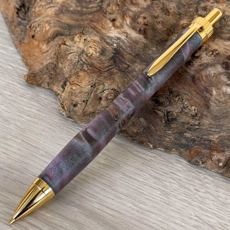 【古代の海】　スタビライズドウッド　ハンドメイド　木軸ボールペン　G2　ブラック CATEGORY UMAスタビライズドウッド | MUKU屋