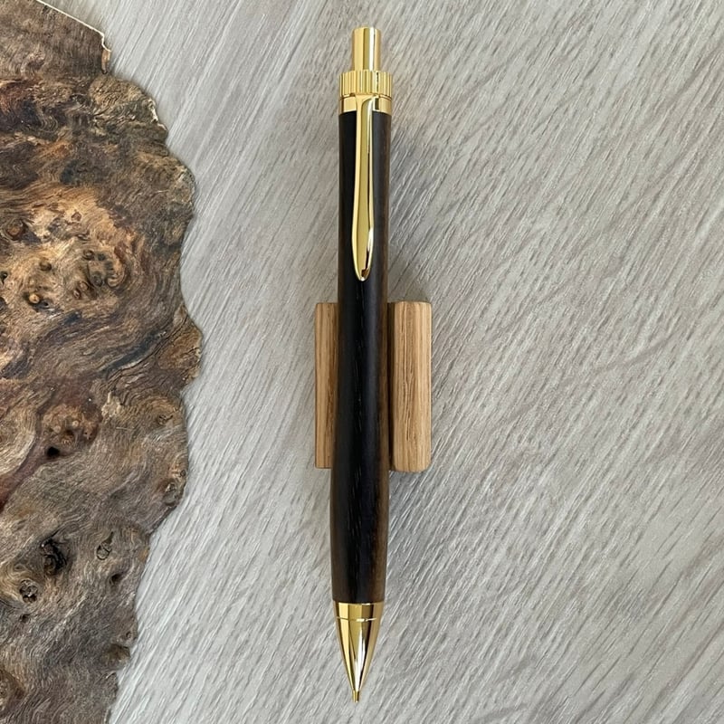 黒柿 / UMA 木軸シャープペンシル / ゴールド金具 【一点もの！509127