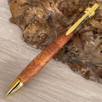花梨瘤紅白 / UMA 木軸シャープペンシル / ゴールド金具 【一点もの！604158】 ボールペンに変更可能・金具色の変更可能