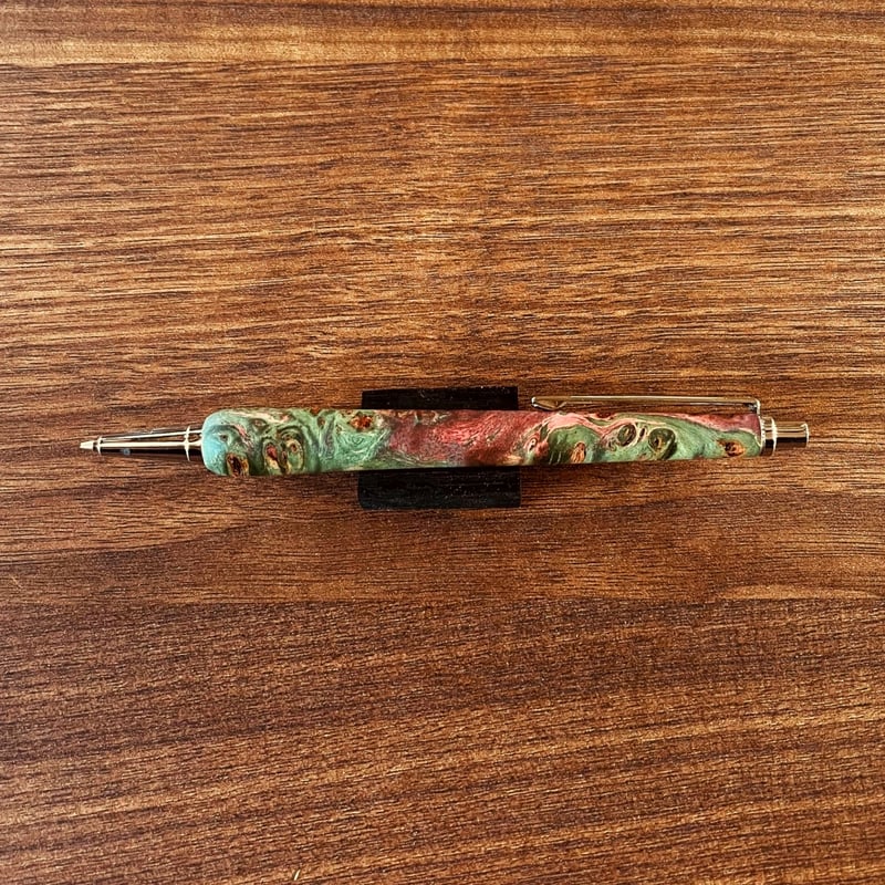 Slim 木軸シャープペンシル0.5mm（ポプラ瘤杢・スタビライズドウッド 