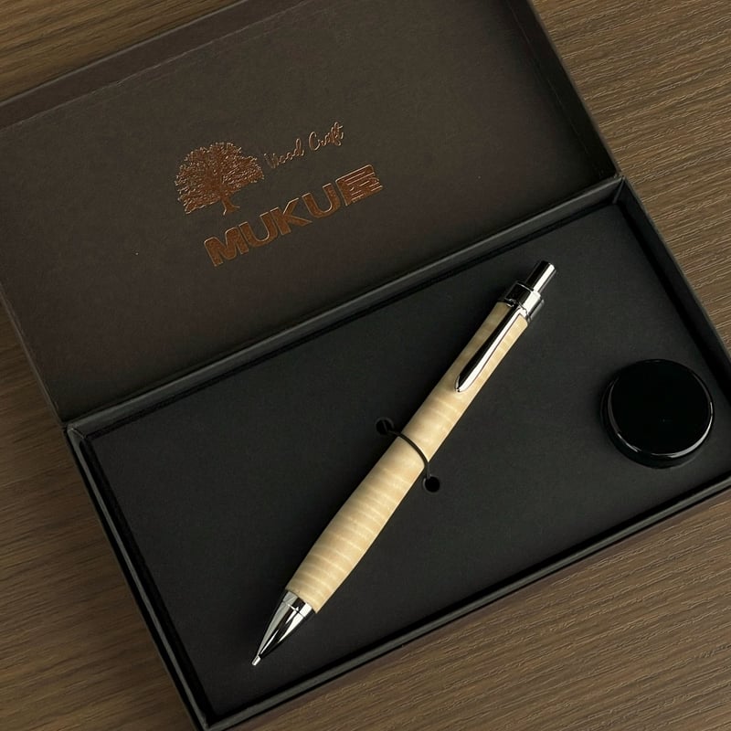 栃(とち)縮杢・トチノキ / UMA10木軸シャープペンシル (SN_420953