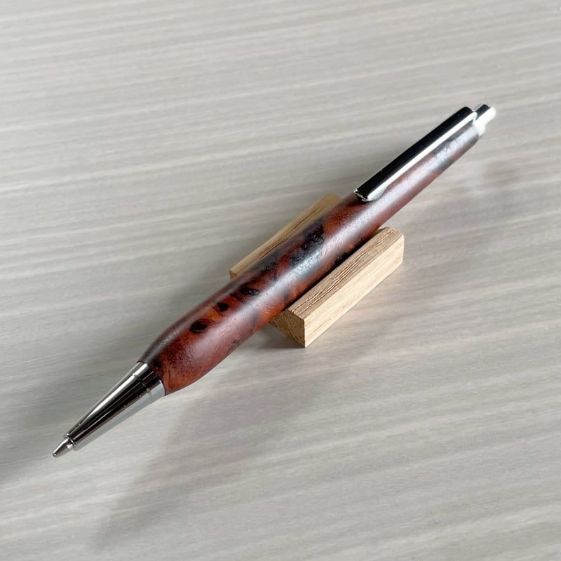 Slim 木軸シャープペンシル(ローズウッド・バール)シルバー Slim 木軸シャープペンシル(ローズウッド・バール)シルバー