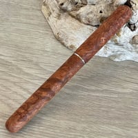 WISH万年筆 / 特上 ローズウッド瘤 (Rosewood burl) / クローズエンドスタイル / 一点もの 511153 / 交換用ペン先Ｆ・インクカートリッジ・コンバータ 付き