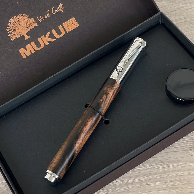 黒柿 / Cam 木軸万年筆 マグネットキャップ式【一点もの！508222