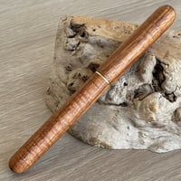WISH万年筆 / ハワイアンコアカーリー / クローズエンドスタイル / 一点もの 511151 / 交換用ペン先Ｆ・インクカートリッジ・コンバータ 付き