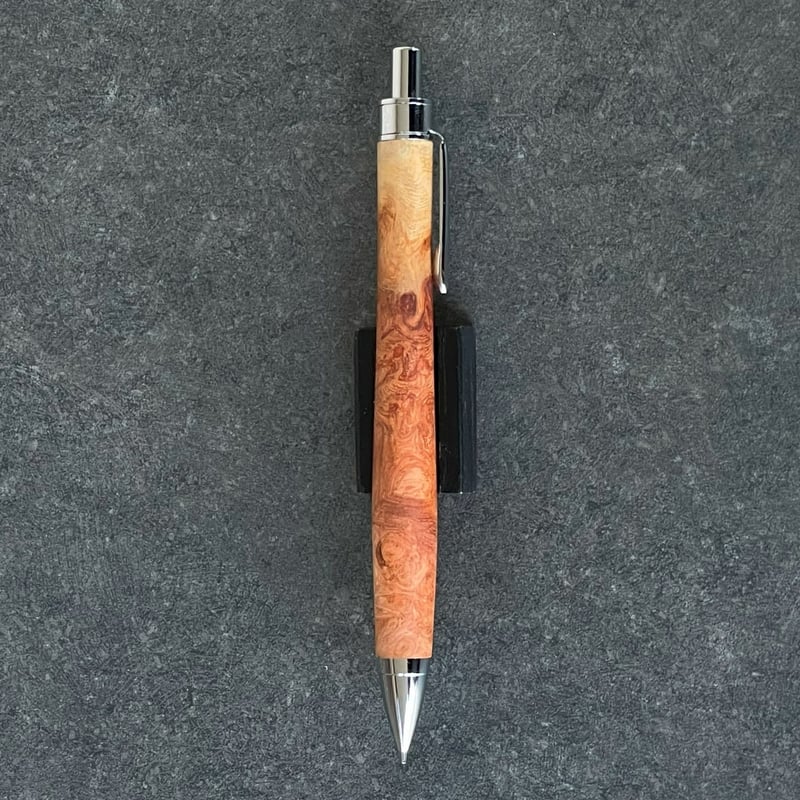 花梨瘤紅白 / UMA12 木軸シャープペンシル (SN_420621)【一点