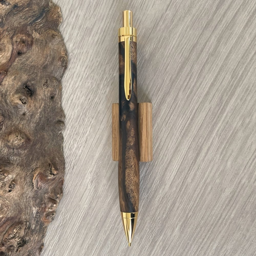 黒柿 / UMA 木軸シャープペンシル / ゴールド金具 【一点もの！509077